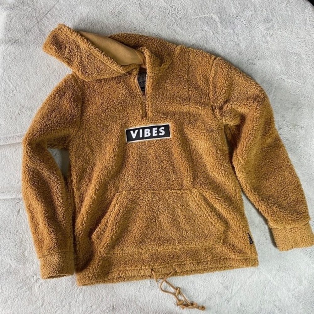 BROOKLYN CLOTH Mfg Co. Fluffy VIBES Tan Hoodie